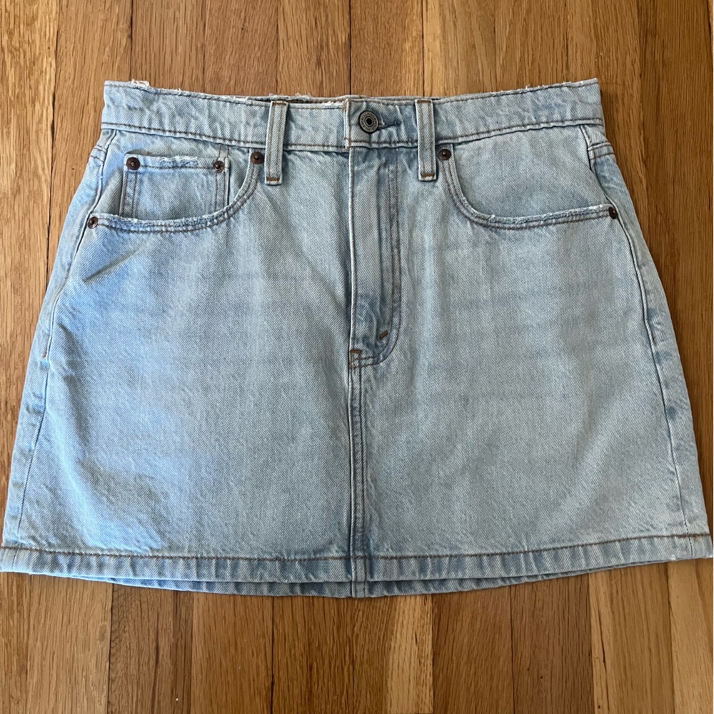 Abercrombie & Fitch Light Blue Denim Skirt